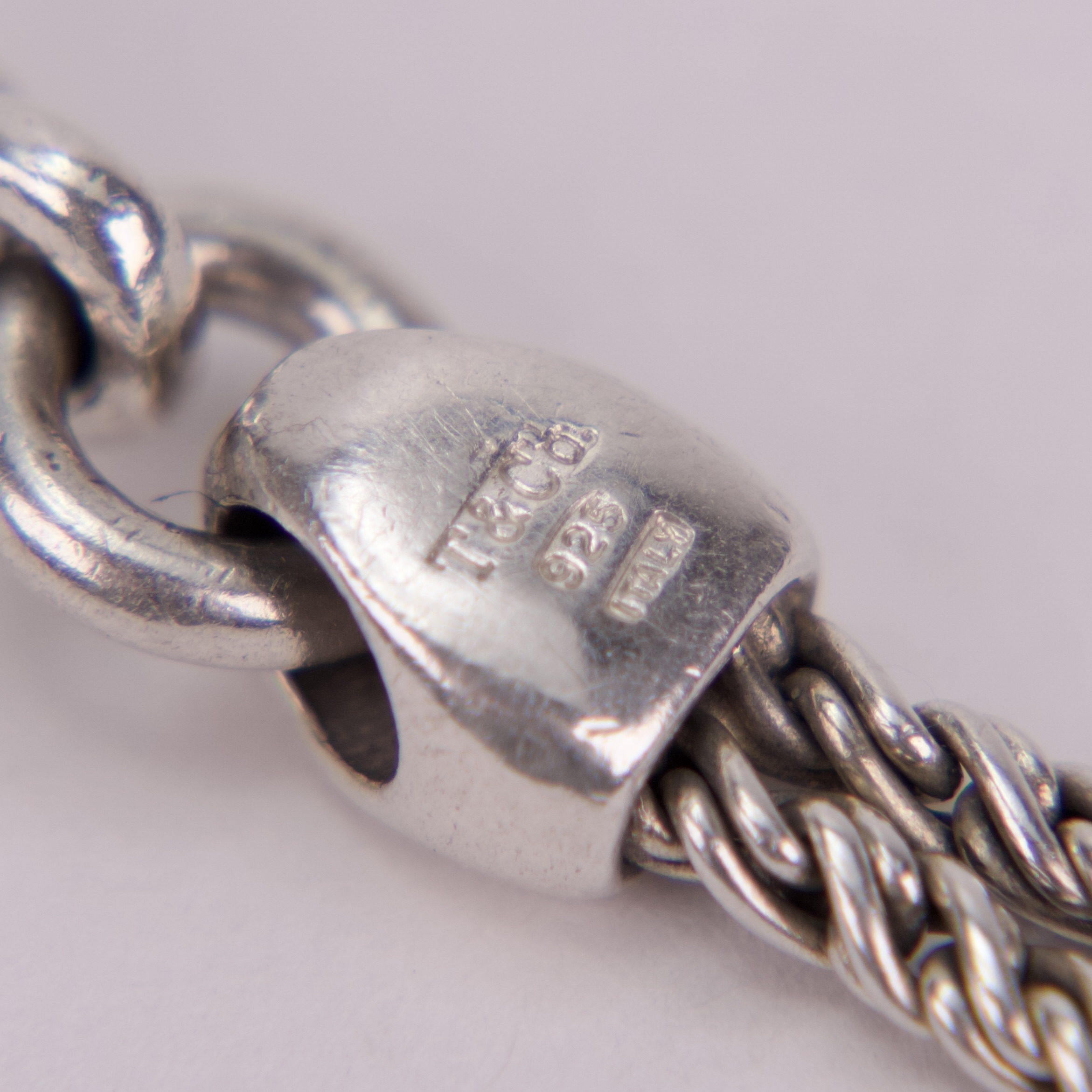 Tiffany & Co. 925 Sterling Silver Double Rope Heart Slide Bracelet 7.5'' - Image 5