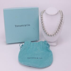 Tiffany & Co. 925 Sterling Silver 10mm Ball Beaded Necklace 18.5''