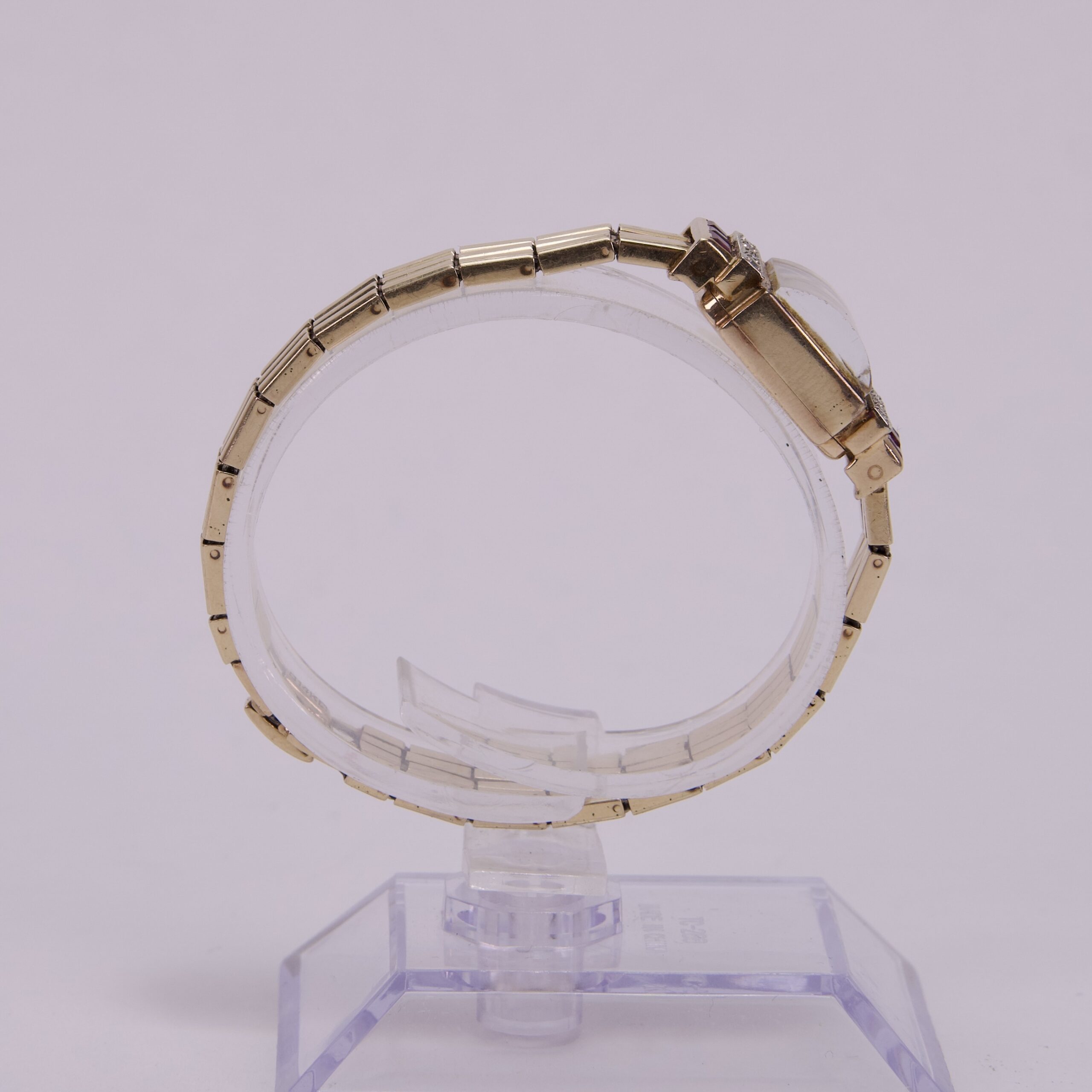 Vintage Tiffany & Co. 14k Yellow Gold Diamond & Ruby Cocktail Watch - Image 8