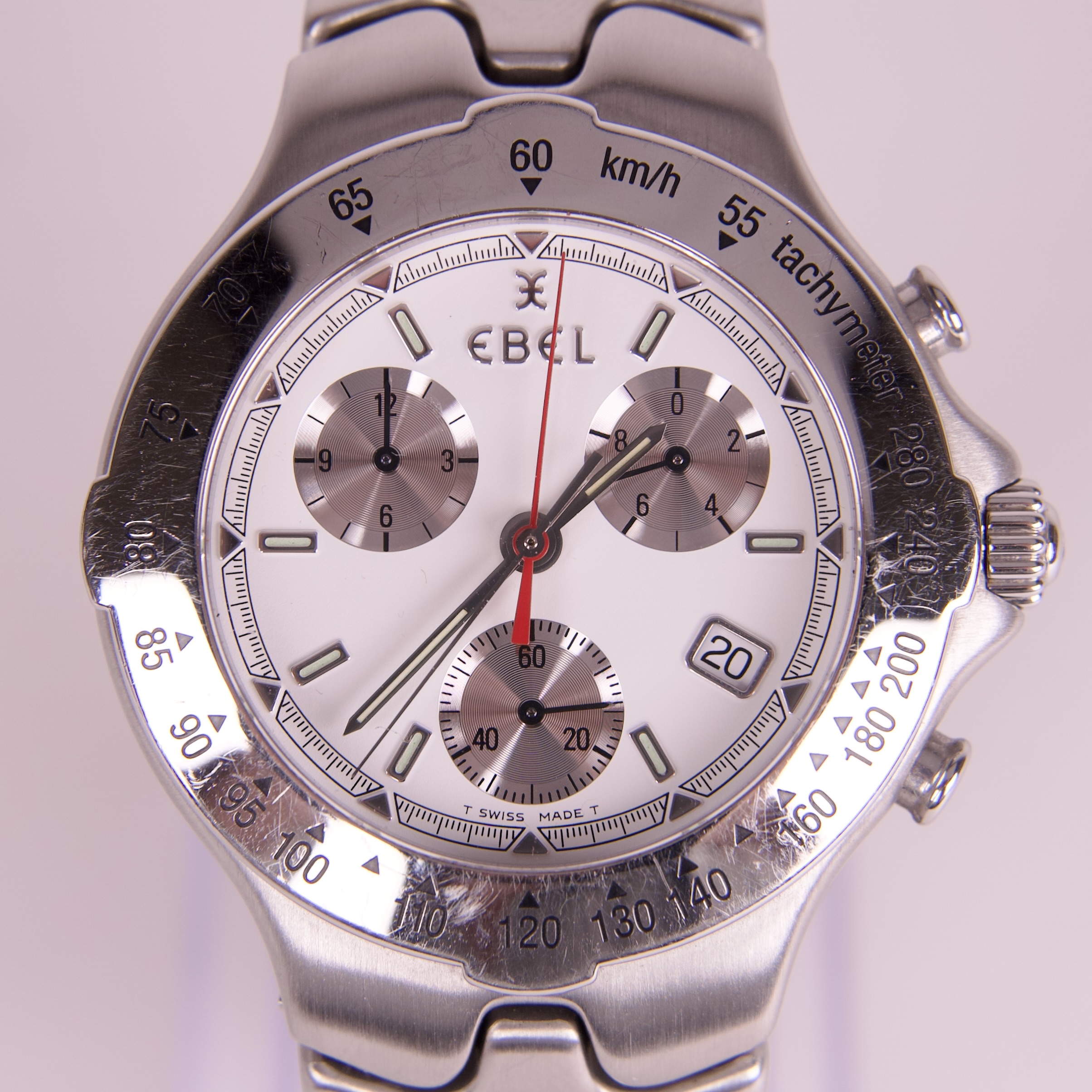 EBEL Sportwave Stainless Steel 40mm Chronograph Watch E9251641 - Image 3