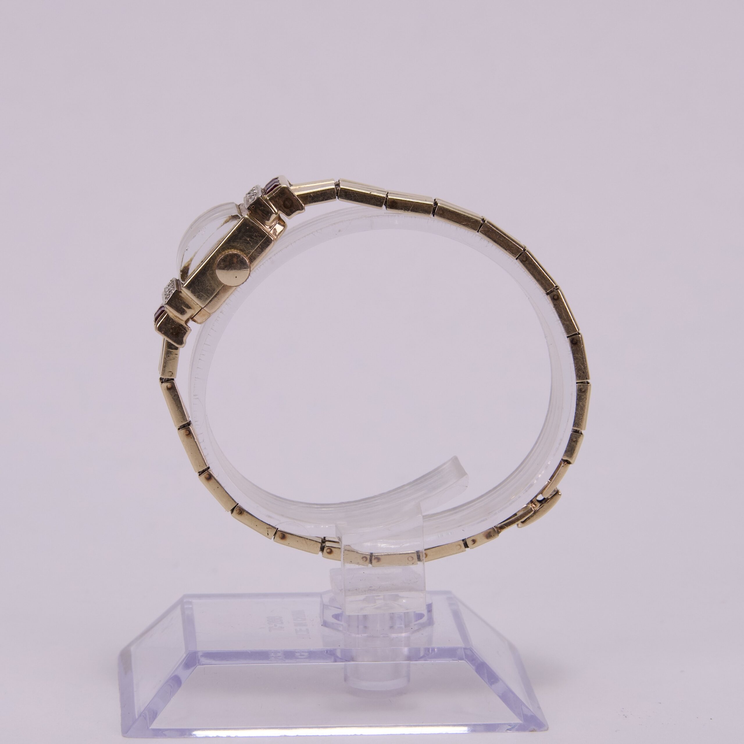 Vintage Tiffany & Co. 14k Yellow Gold Diamond & Ruby Cocktail Watch - Image 7