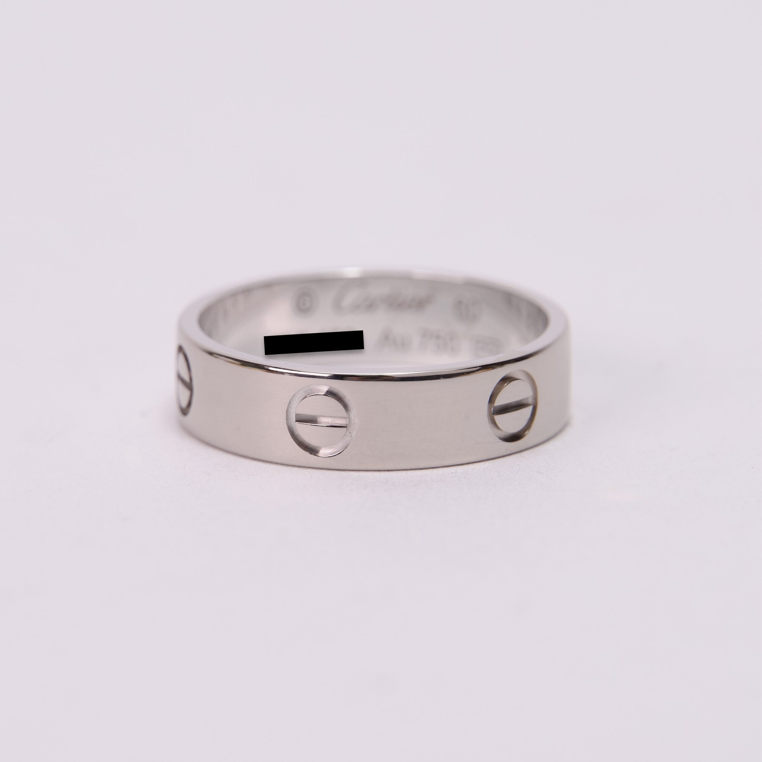 Cartier 18k White Gold Classic Love Ring Sz 9 - Image 2