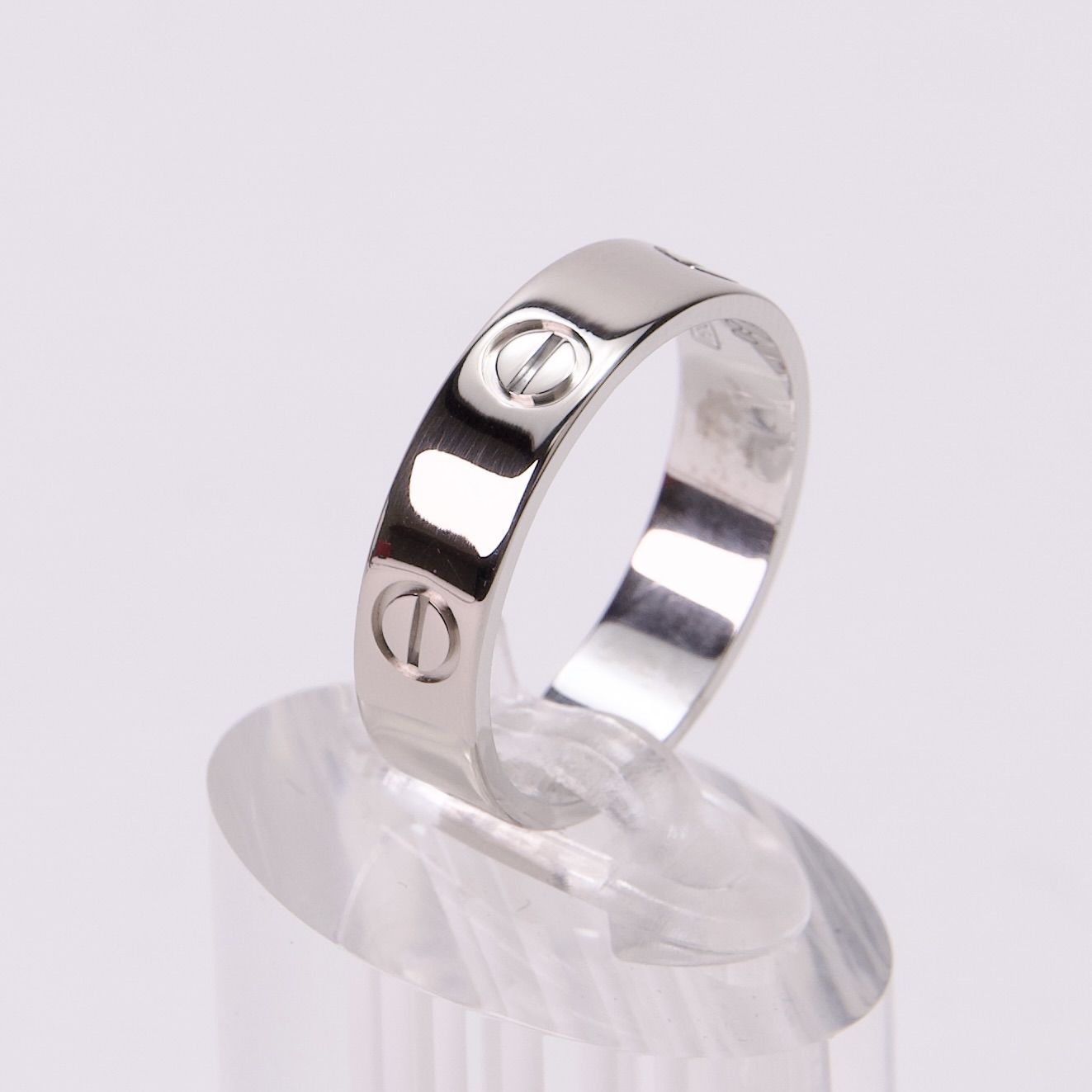 Cartier 18k White Gold Classic Love Ring Sz 9 - Image 5