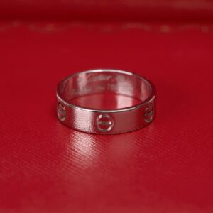 Cartier 18k White Gold Classic Love Ring Sz 9
