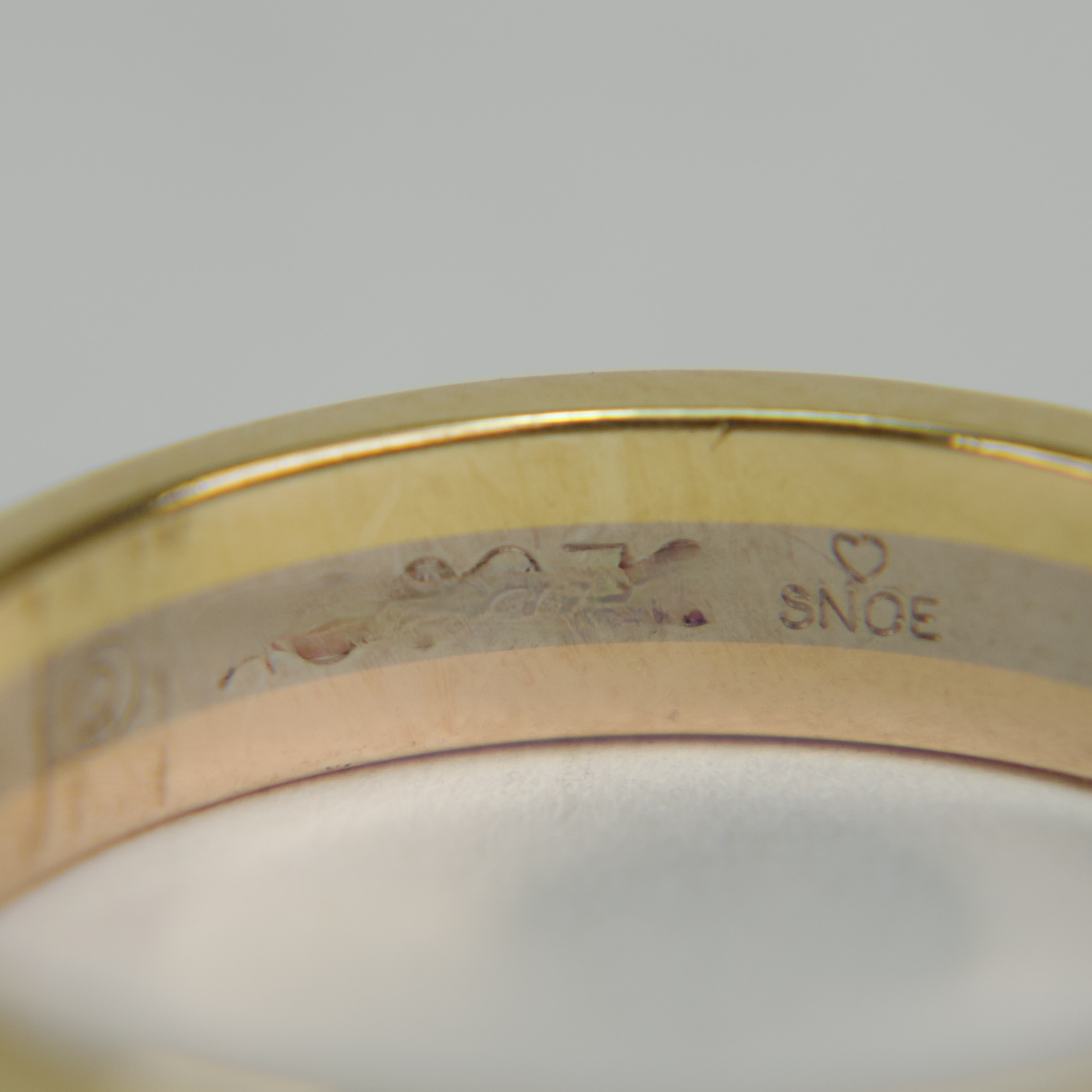 Cartier 18k Tri Gold Vendome Louis Wedding Band 10.25'' - Image 7