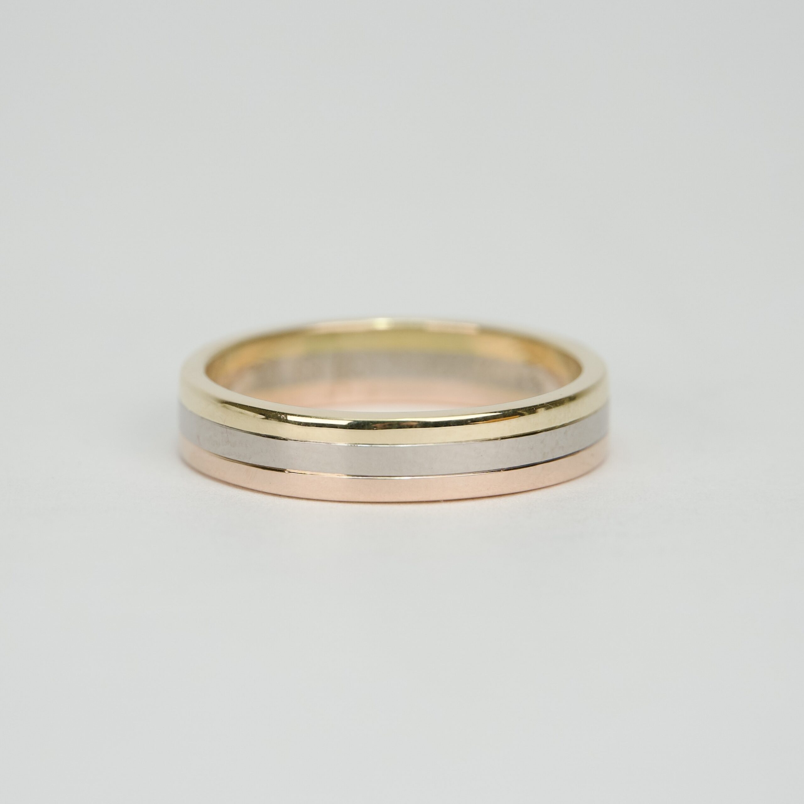 Cartier 18k Tri Gold Vendome Louis Wedding Band 10.25'' - Image 3