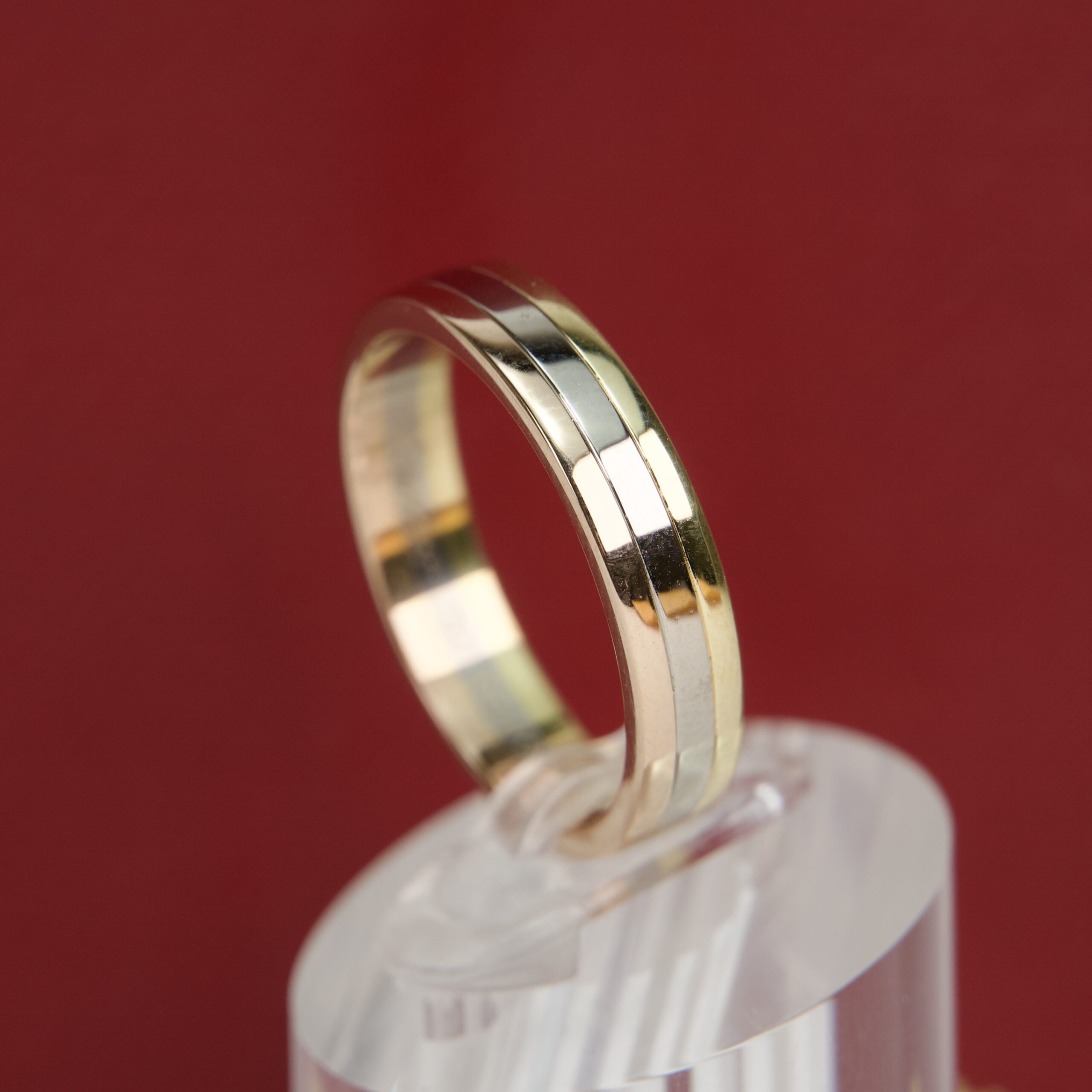 Cartier 18k Tri Gold Vendome Louis Wedding Band 10.25''
