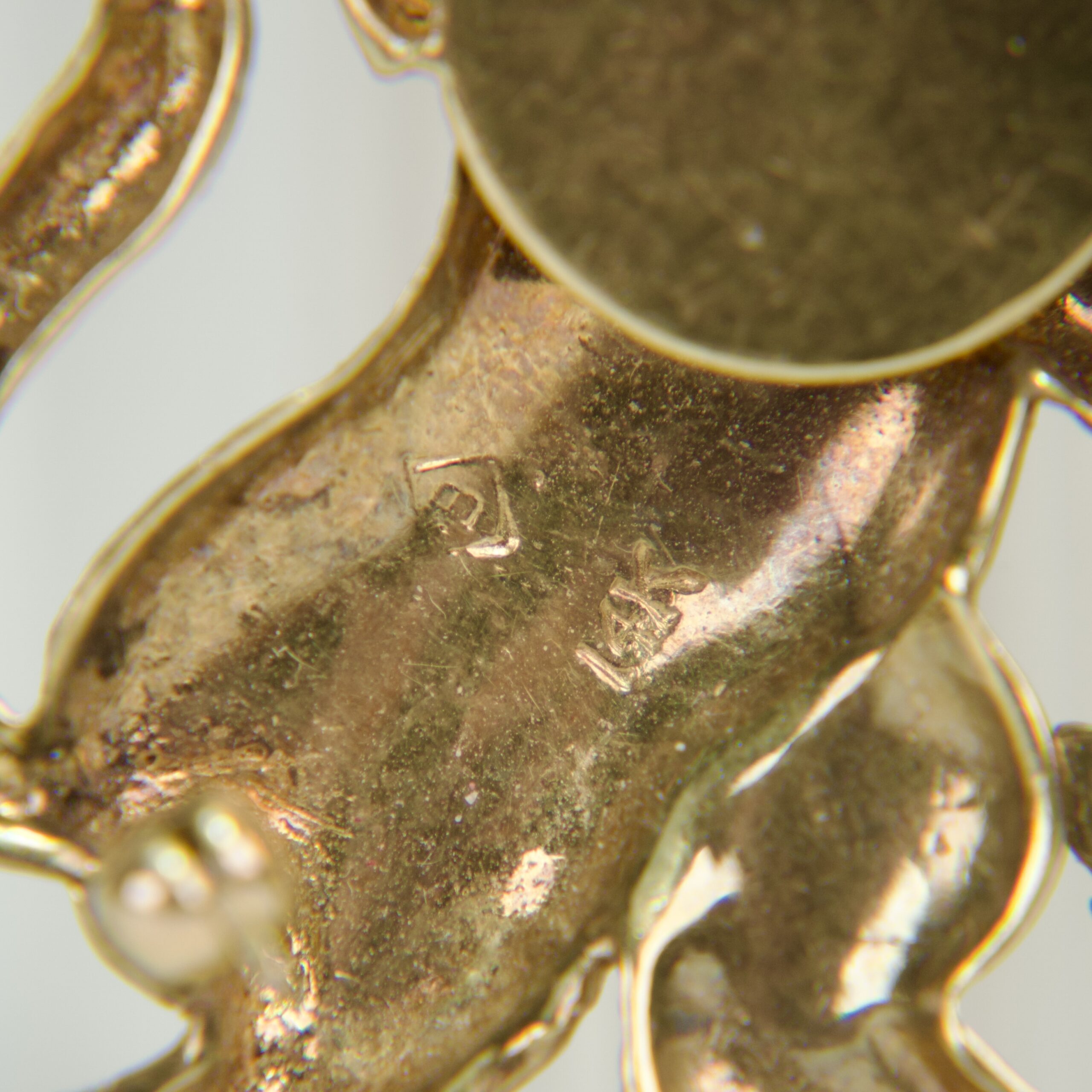 14k Yellow Gold & Diamond Large Lion of Judah Menorah Pendant Pin Brooch - Image 7