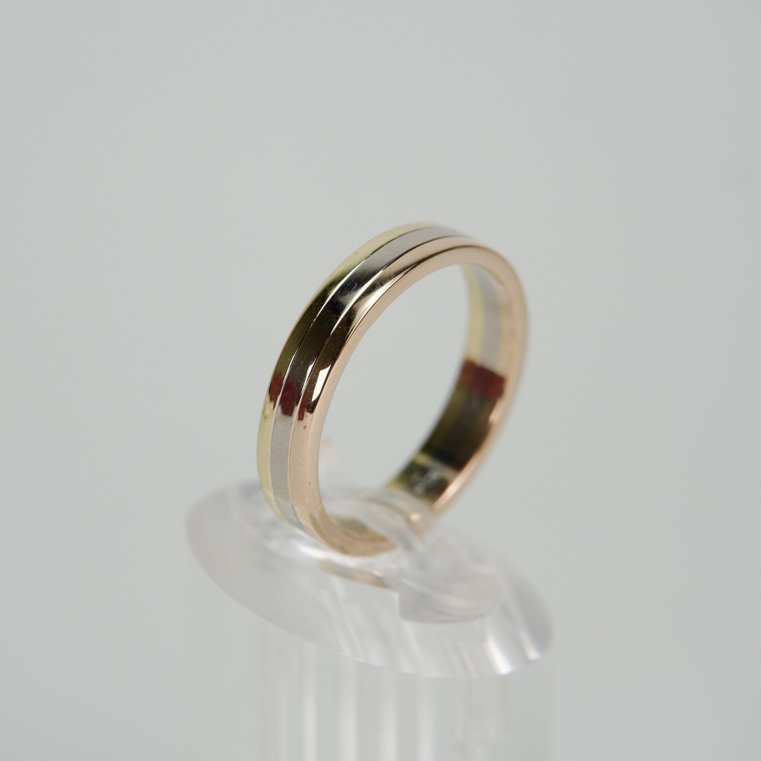 Cartier 18k Tri Gold Vendome Louis Wedding Band 10.25'' - Image 4