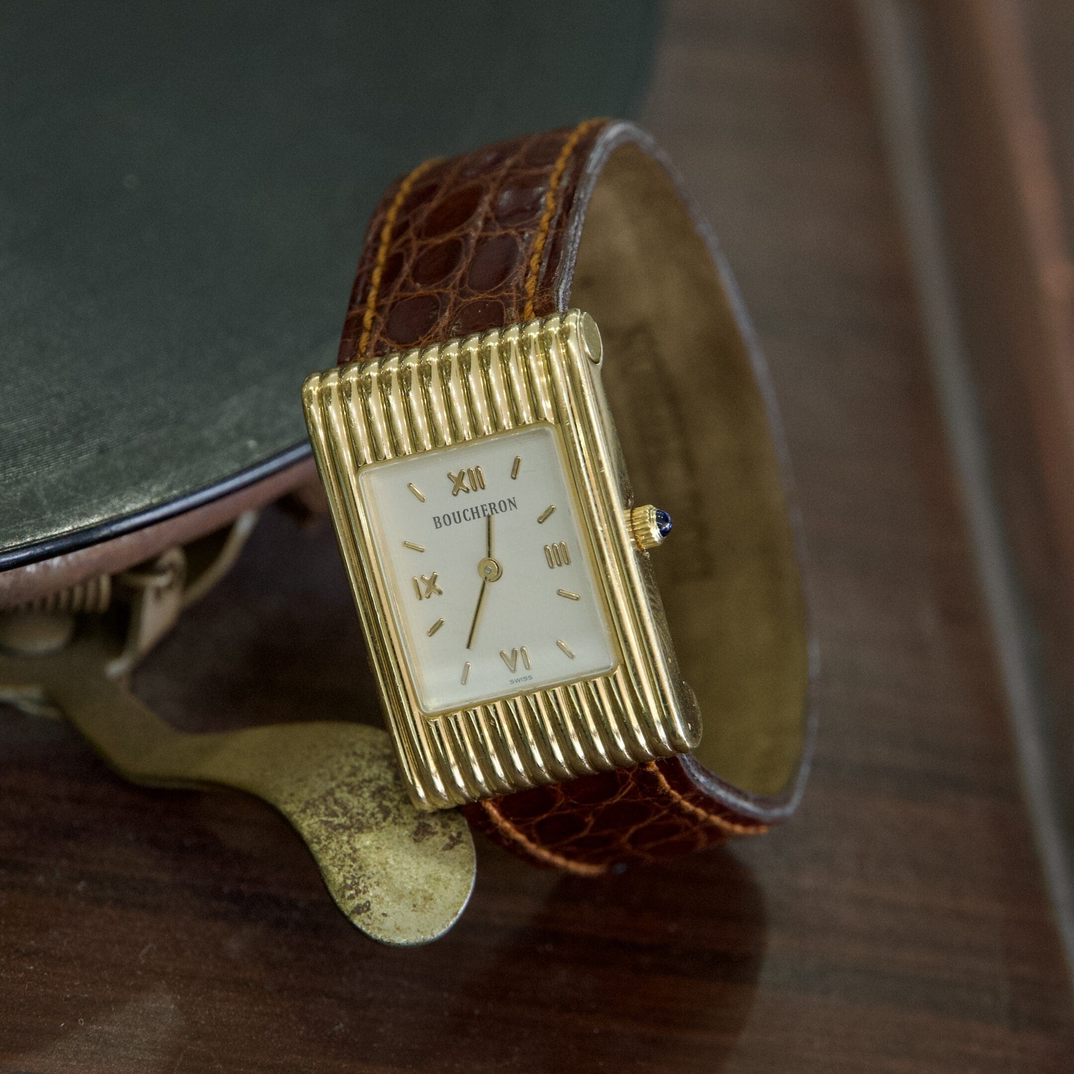 Boucheron Reflet 18k Yellow Gold 21mm Quartz Wristwatch