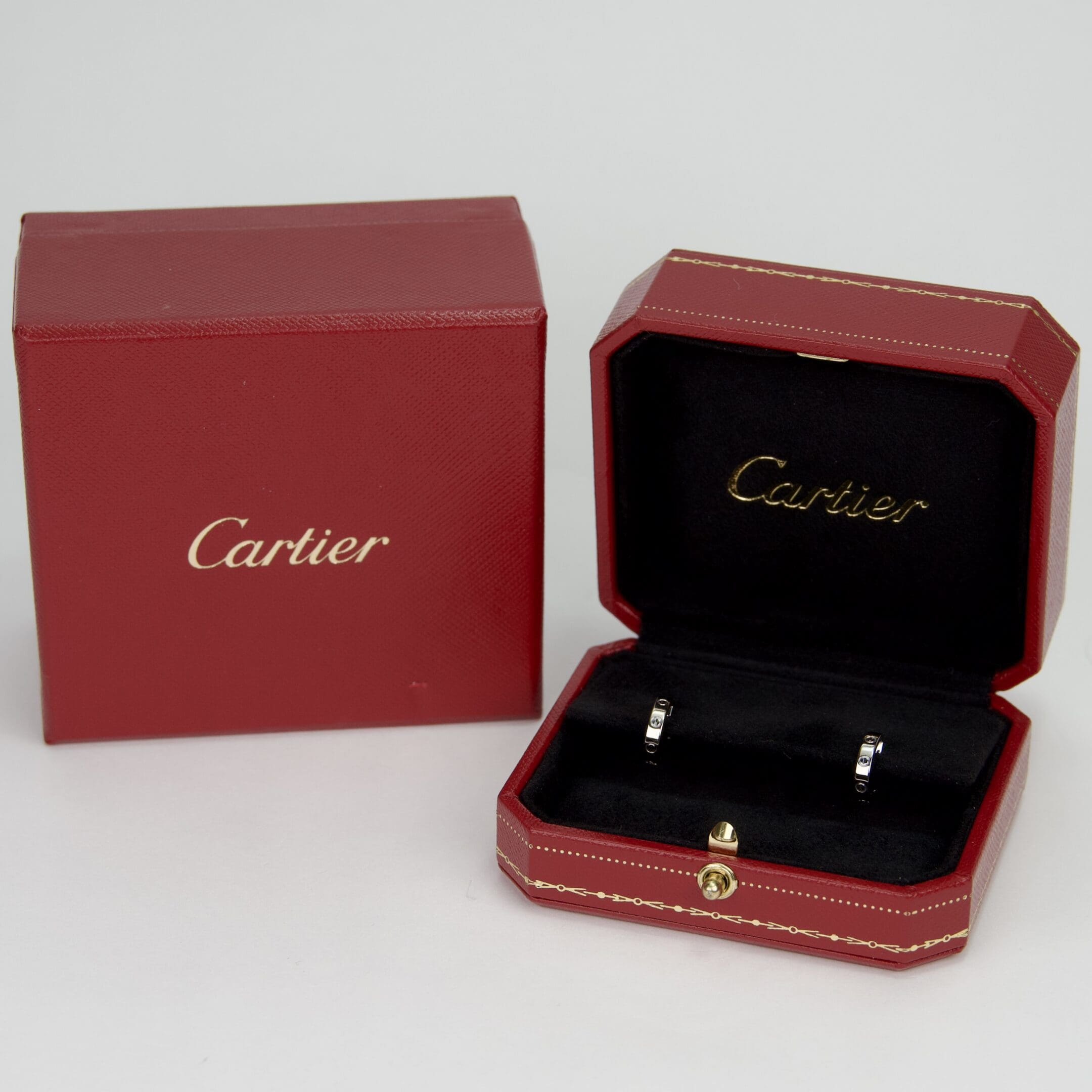 Cartier 18k White Gold Love Hoop Earrings – Small Model