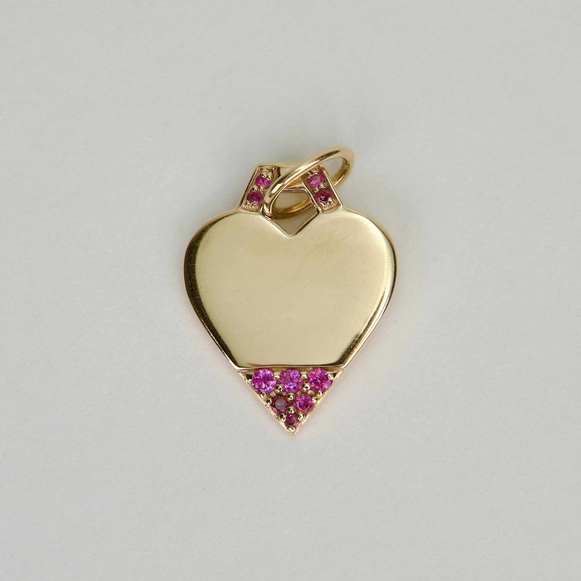 Walters Faith 18k Rose Gold Dora Pink Sapphire Heart Charm