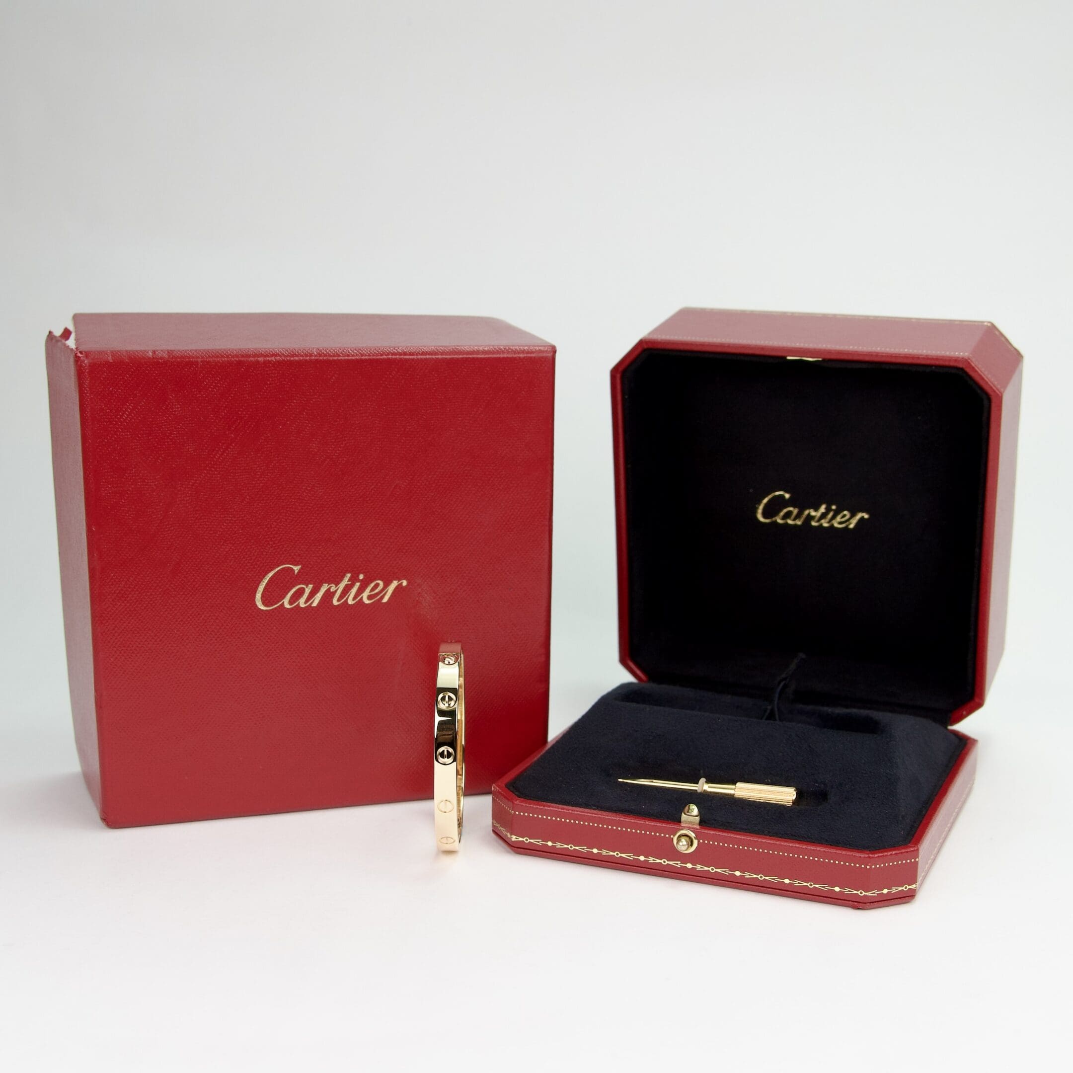 Cartier 18k Yellow Gold Classic Love Bracelet Size 17