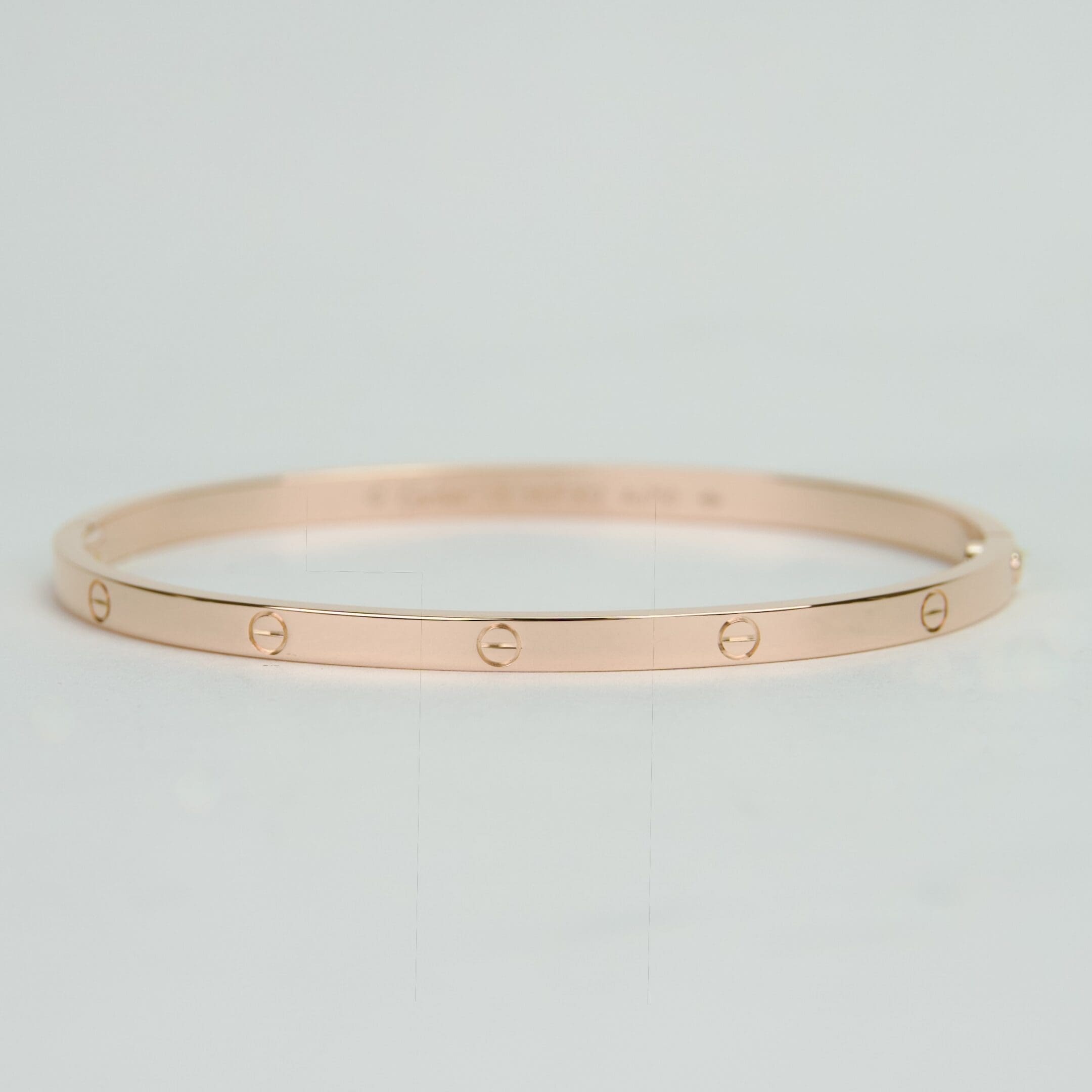 Cartier 18k Rose Gold Small Love Bracelet Size 18