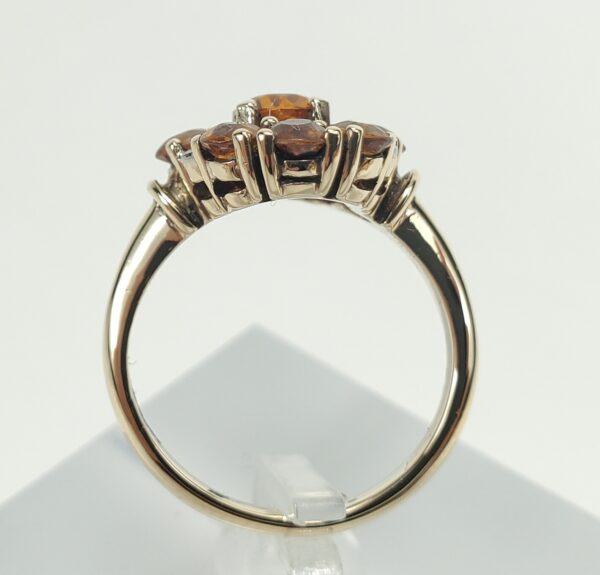 10k Multi-Tone Gold 1.15ctw Citrine Open Work North South Dinner Ring 5.25'' - Image 8
