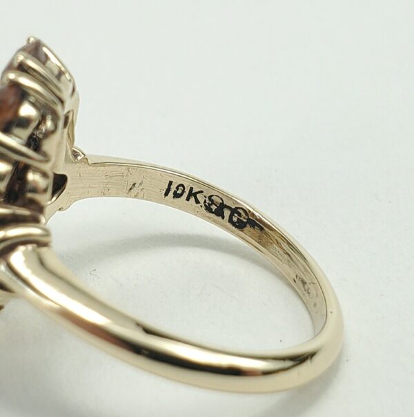 10k Multi-Tone Gold 1.15ctw Citrine Open Work North South Dinner Ring 5.25'' - Image 10