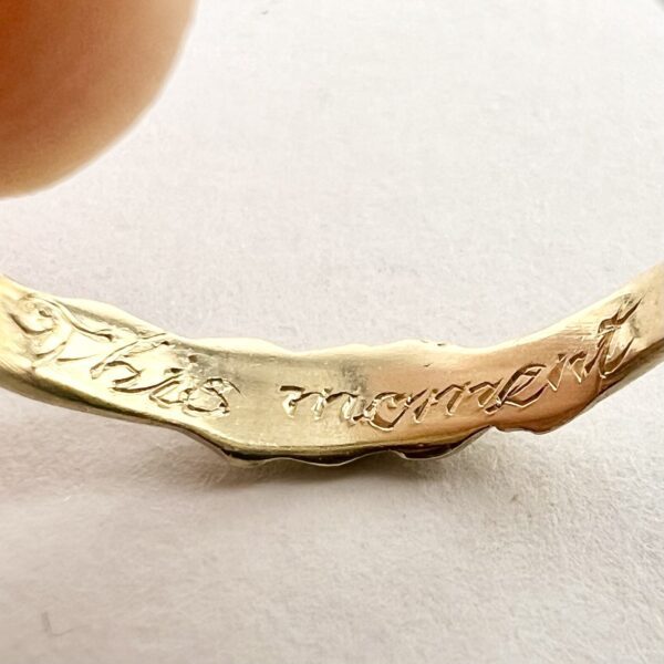 10k Yellow Gold Bark Branch Tree Engraved Band 7'' - Image 9