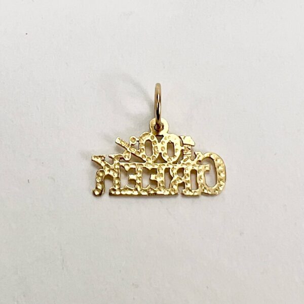 14k Yellow Gold 100% Greek Charm - Image 3