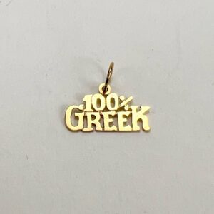 14k Yellow Gold 100% Greek Charm