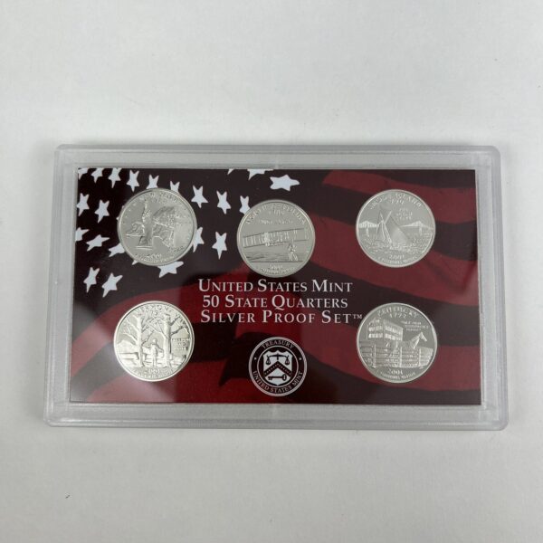 2001 S US Mint Silver Proof Set in OGP with COA 10 coin set - Image 3