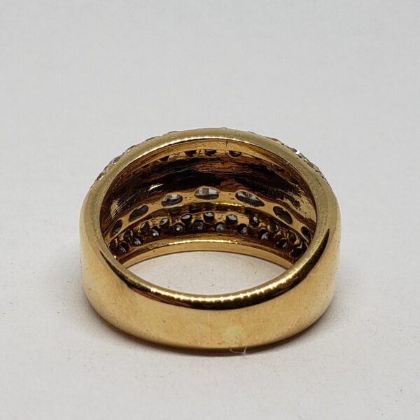 21.6k 90% Two-Tone White & Yellow Gold 1.62ctw Diamond Cluster Ring - Image 7