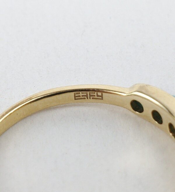 Effy 14k Yellow Gold 9 Stone Turquoise Band Ring 7'' - Image 12