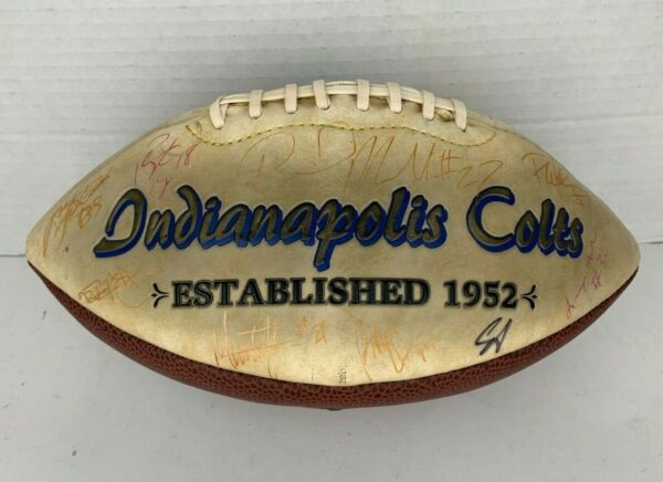 Indianapolis Colts Limited Edition Signed Football 2000 Roster - Image 3