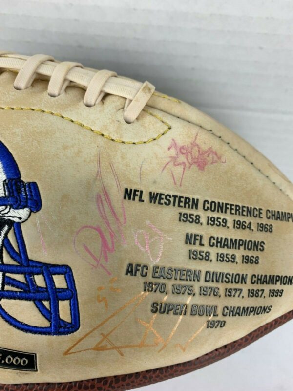 Indianapolis Colts Limited Edition Signed Football 2000 Roster - Image 8