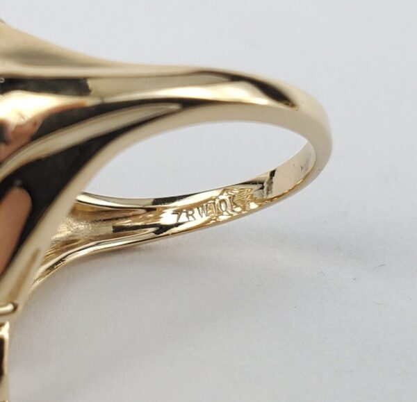 10k Yellow Gold 3.00ctw Aquamarine Navette Cluster Cocktail Band Ring 6'' - Image 12