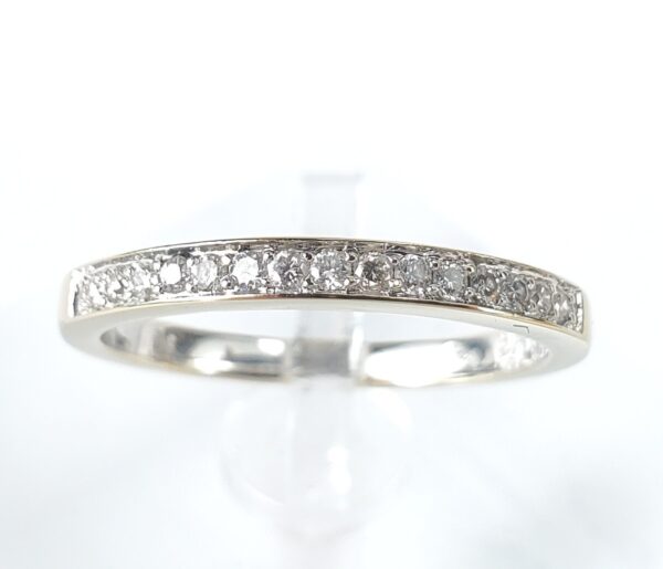 18k Multi-Tone Gold .15ctw Natural Pave Diamond Wedding Band Ring 6.5'' - Image 3