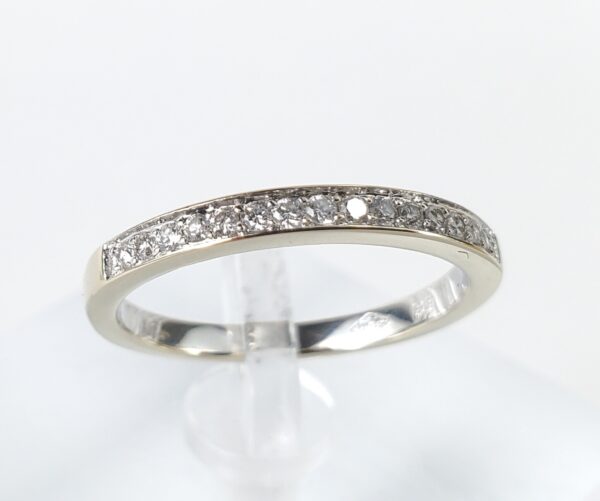 18k Multi-Tone Gold .15ctw Natural Pave Diamond Wedding Band Ring 6.5'' - Image 4