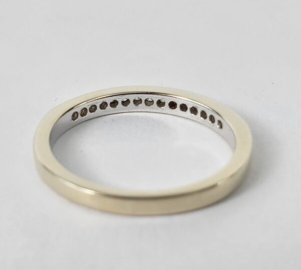 18k Multi-Tone Gold .15ctw Natural Pave Diamond Wedding Band Ring 6.5'' - Image 8