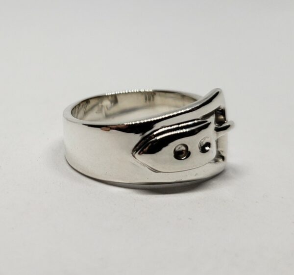 925 Sterling Silver TA-73 Mexico Mexican Belt Buckle Ring 6.75'' - Image 5