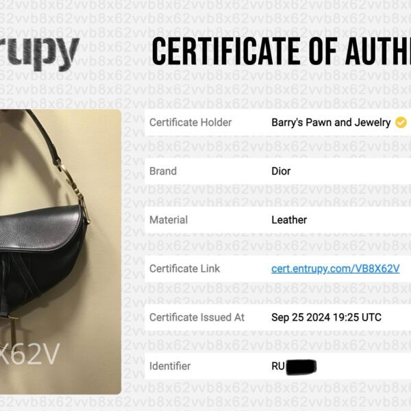 Christian Dior Black Leather Saddle Bag Entrupy Authenticated - Image 13