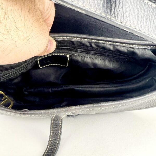 Christian Dior Black Leather Saddle Bag Entrupy Authenticated - Image 6