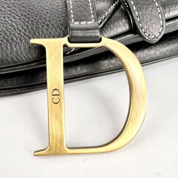 Christian Dior Black Leather Saddle Bag Entrupy Authenticated - Image 8