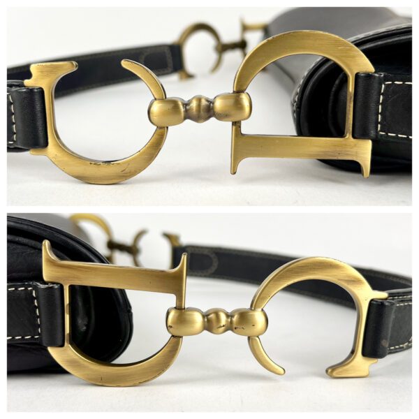 Christian Dior Black Leather Saddle Bag Entrupy Authenticated - Image 9
