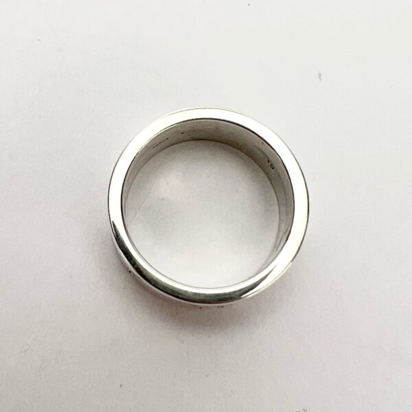 Gucci Ghost 925 Sterling Silver 9mm Band Ring 8.5'' - Image 5