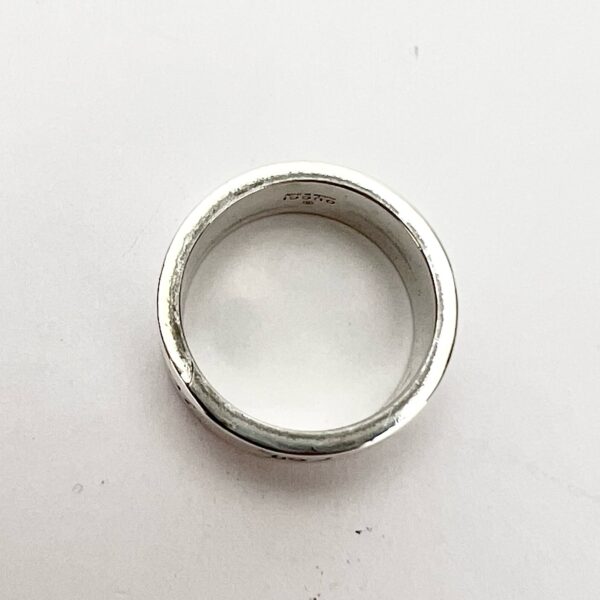 Gucci Ghost 925 Sterling Silver 9mm Band Ring 8.5'' - Image 6