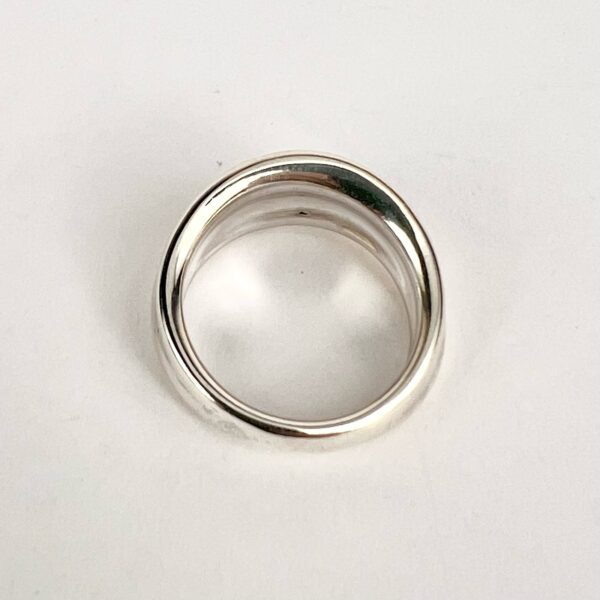 Judith Ripka 925 Sterling Silver Diamond Eros Sculptural Band Ring 7'' - Image 7