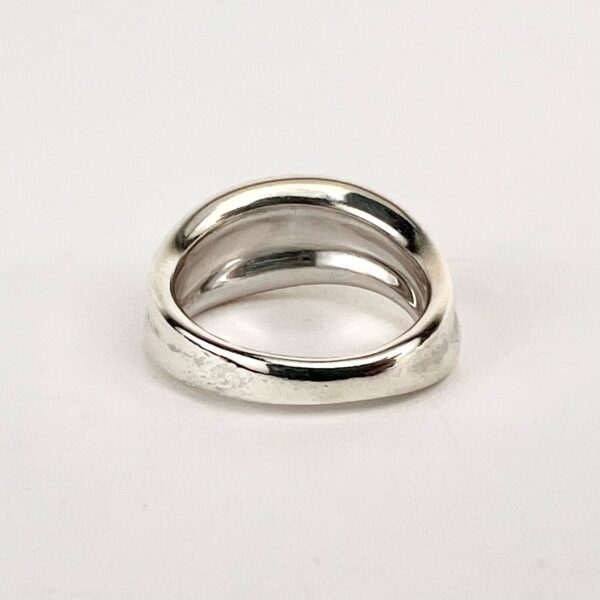 Judith Ripka 925 Sterling Silver Diamond Eros Sculptural Band Ring 7'' - Image 9