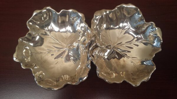 Reed & Barton Sterling Silver Double Leaf Sectional Serving Dish - Image 4