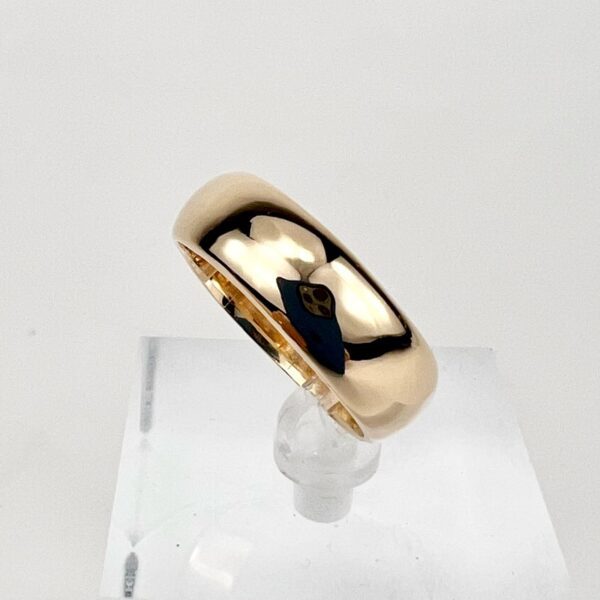 Tiffany & Co 14k 585 Yellow Gold 7mm Dome Wedding Band Ring 9.25 - Image 4