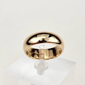 Tiffany & Co 14k 585 Yellow Gold 7mm Dome Wedding Band Ring 9.25