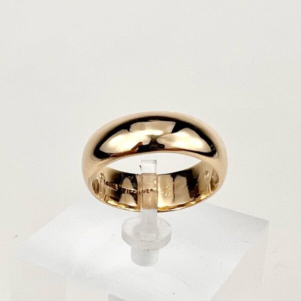 Tiffany & Co 14k 585 Yellow Gold 7mm Dome Wedding Band Ring 9.25