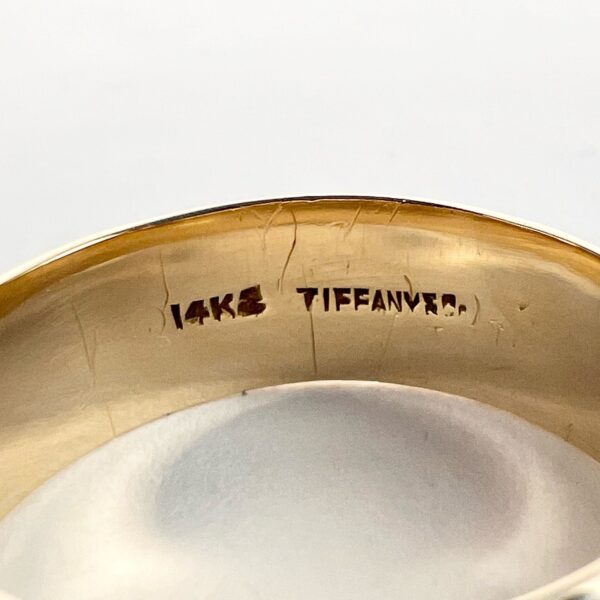 Tiffany & Co 14k 585 Yellow Gold 7mm Dome Wedding Band Ring 9.25 - Image 9