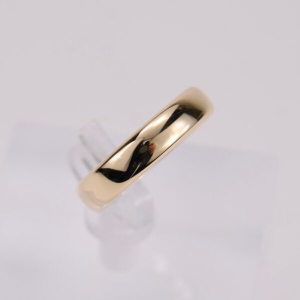 Tiffany & Co 18k 750 1999 Yellow Gold 4mm Dome Women's Wedding Band Ring 5.25 - Image 4