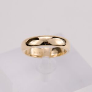Tiffany & Co 18k 750 1999 Yellow Gold 4mm Dome Women's Wedding Band Ring 5.25