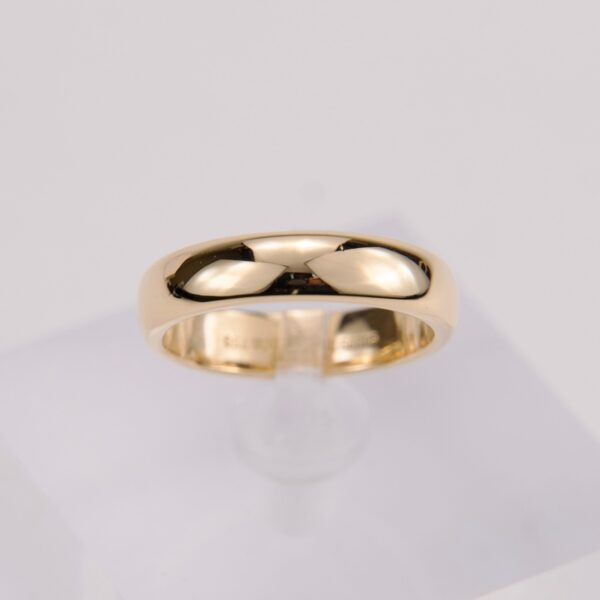 Tiffany & Co 18k 750 1999 Yellow Gold 4mm Dome Women's Wedding Band Ring 5.25