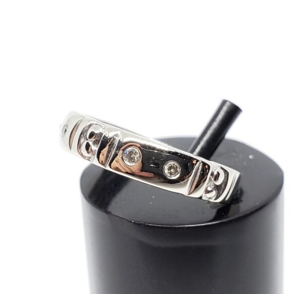 Toes 14k White Gold Diamond Toe Ring 4'' Hallmark Toes - Image 3